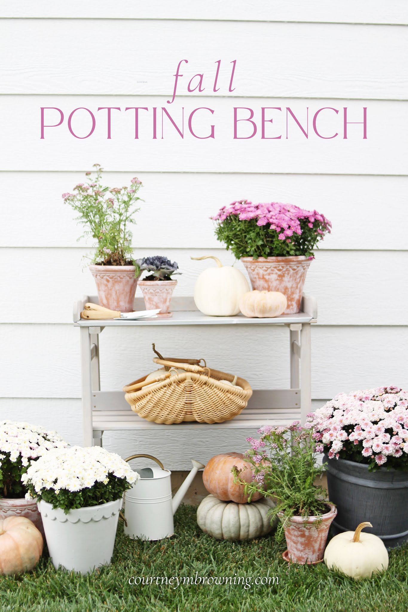 Outdoor Fall Decorating: The Potting Bench